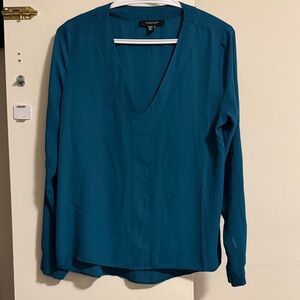 Atmosphere Teal V-Neck Blouse